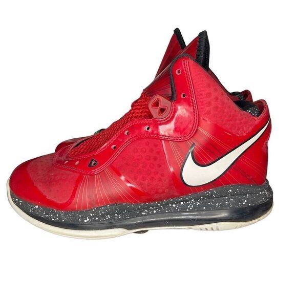 Nike LeBron 8 V/2 Christmas 7Y 431888-600 Red Basketball Kids Sneakers - Picture 2 of 8